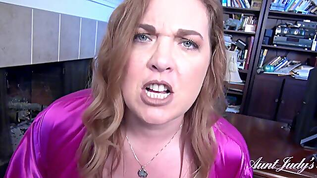 Auntjudys - Your Busty MILF Step-aunt Denise Gives You a Handjob (pov)