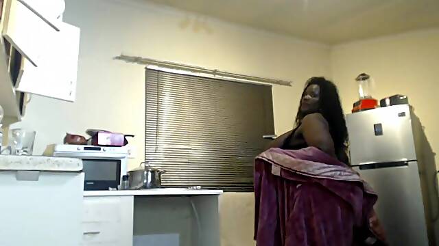 Fat Ass Stepmom Teasing with Her Oily Big Tits