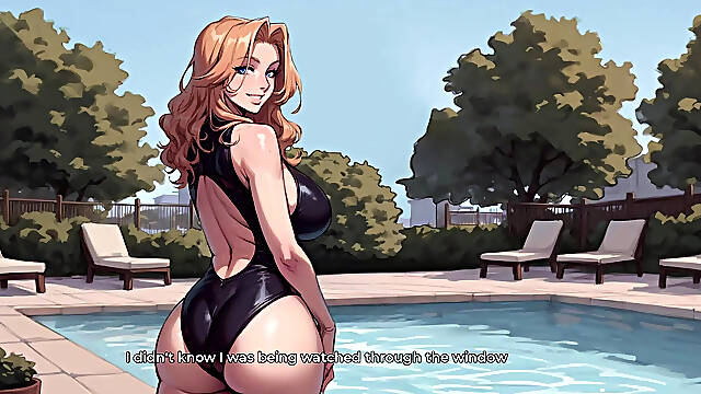 My New Girlfriend #2 - Red Head Step Sis Shows Her New Swimsuit. You Can See Her Big Ass and Big Tits