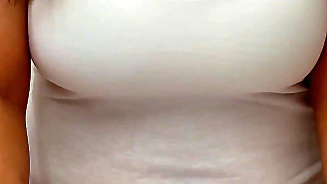 Cute MILF in Sports Bra and White Cotton Panties Seducing You