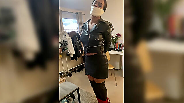 Latina Tied up and Gagged with Microfoam (hd)