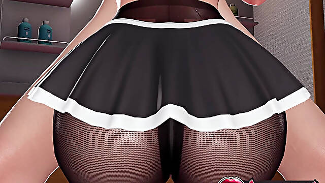 Kikyo Bunny Cosplay 3D Animation - Leather Gloves Glans Teasing, Big Tits Titjob, Sloppy Blowjob Cumshot