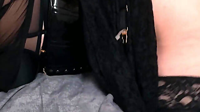 Big Titted Leather Mistress Fucked by Her Desperate Sex Slave - Double Vaginal Fisting, Anal, Titfuck & Prostate Milking Cumshot