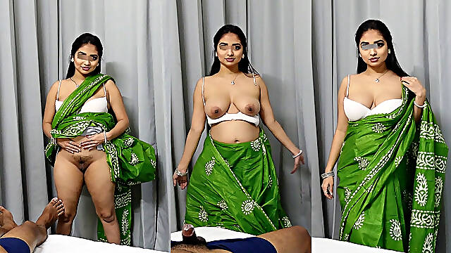 Beautiful Indian Bhabhi Handjob with Desi Saree
